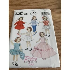 Butterick B6000 BP261 Retro 56 Pattern 18" Doll Clothing Reprint 50s Style Uncut